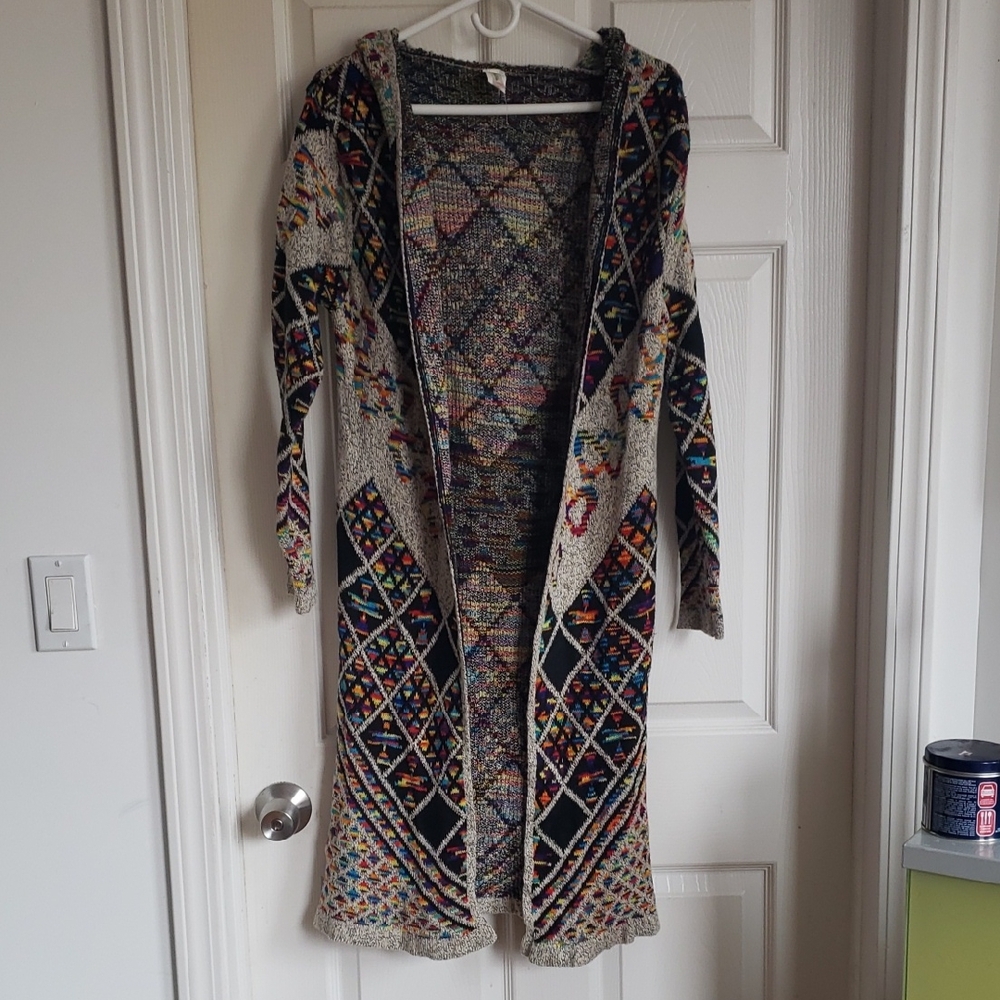 Pinkliscious Multicolor Geometric Women's Cardigan